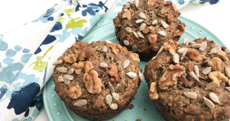 Morning Glory Muffins with walnuts and dates